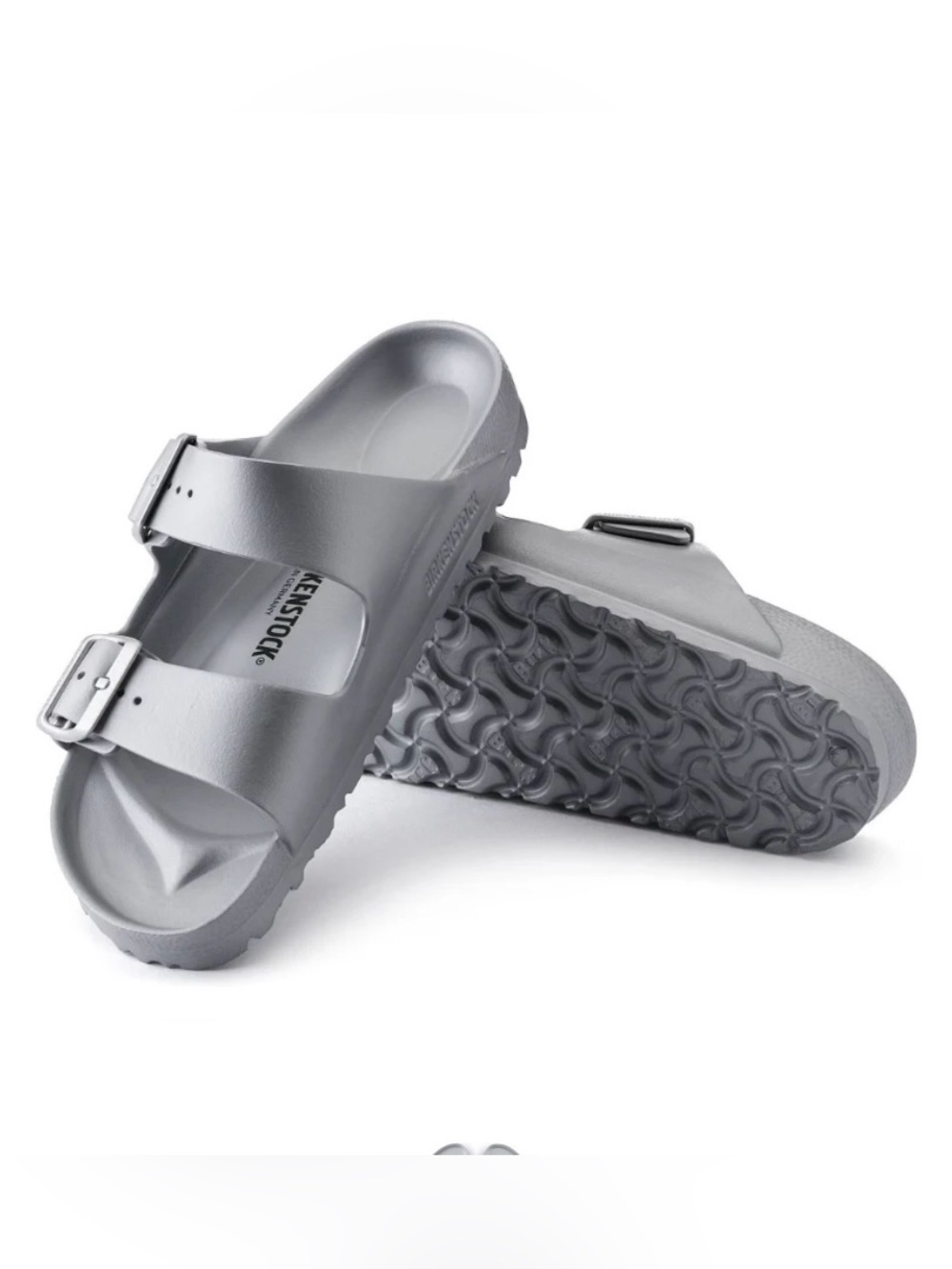 Birkenstock Arizona EVA Slides Metallic silver